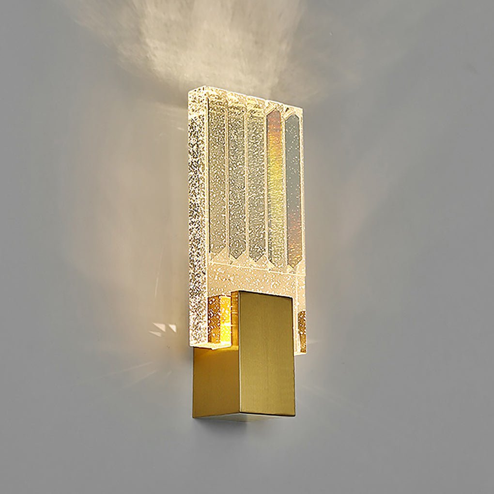 Modern Gold Crystal LED Wall Sconce for Bedside Staircase and Aisle Lighting