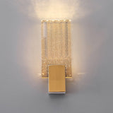 Modern Gold Crystal LED Wall Sconce for Bedside Staircase and Aisle Lighting