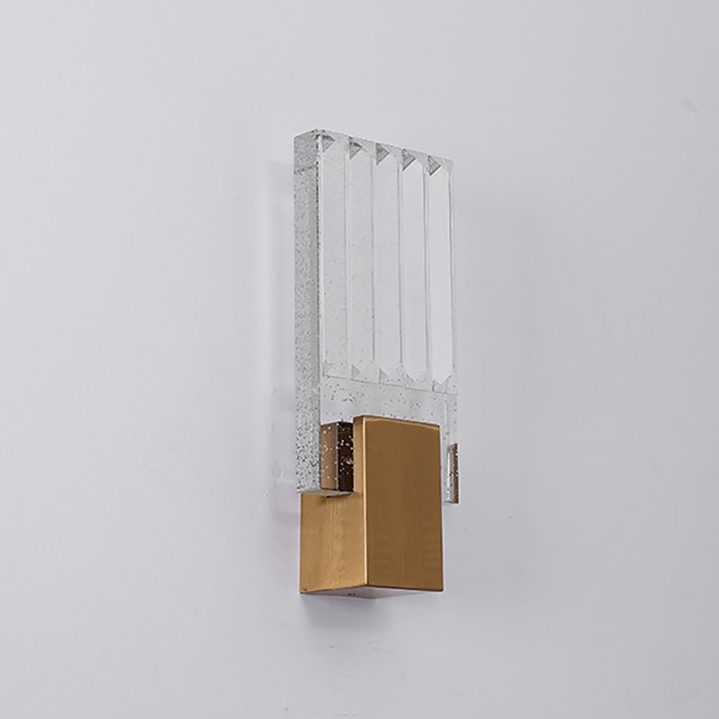 Modern Gold Crystal LED Wall Sconce for Bedside Staircase and Aisle Lighting