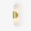 Modern Gold Crystal Wall Sconce Set of 2 Vertical Integrated LED Indoor Lighting Fixture