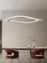 Modern Gold Curved LED Chandelier Acrylic Flush Mount Ceiling Light Marques