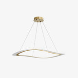 Modern Gold Curved LED Chandelier Acrylic Flush Mount Ceiling Light Marques