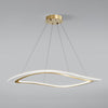 Modern Gold Curved LED Chandelier Acrylic Flush Mount Ceiling Light Marques