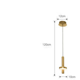 Modern Gold Cylinder LED Pendant Lighting for Kitchen Island and Living Room Adjustable Nordic Hanging Lamp