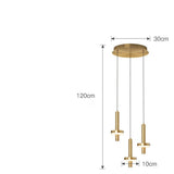 Modern Gold Cylinder LED Pendant Lighting for Kitchen Island and Living Room Adjustable Nordic Hanging Lamp