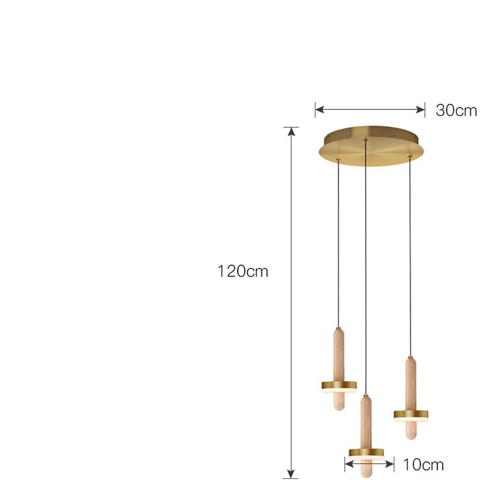 Modern Gold Cylinder LED Pendant Lighting for Kitchen Island and Living Room Adjustable Nordic Hanging Lamp