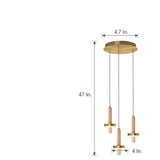 Modern Gold Cylinder LED Pendant Lighting for Kitchen Island and Living Room Adjustable Nordic Hanging Lamp