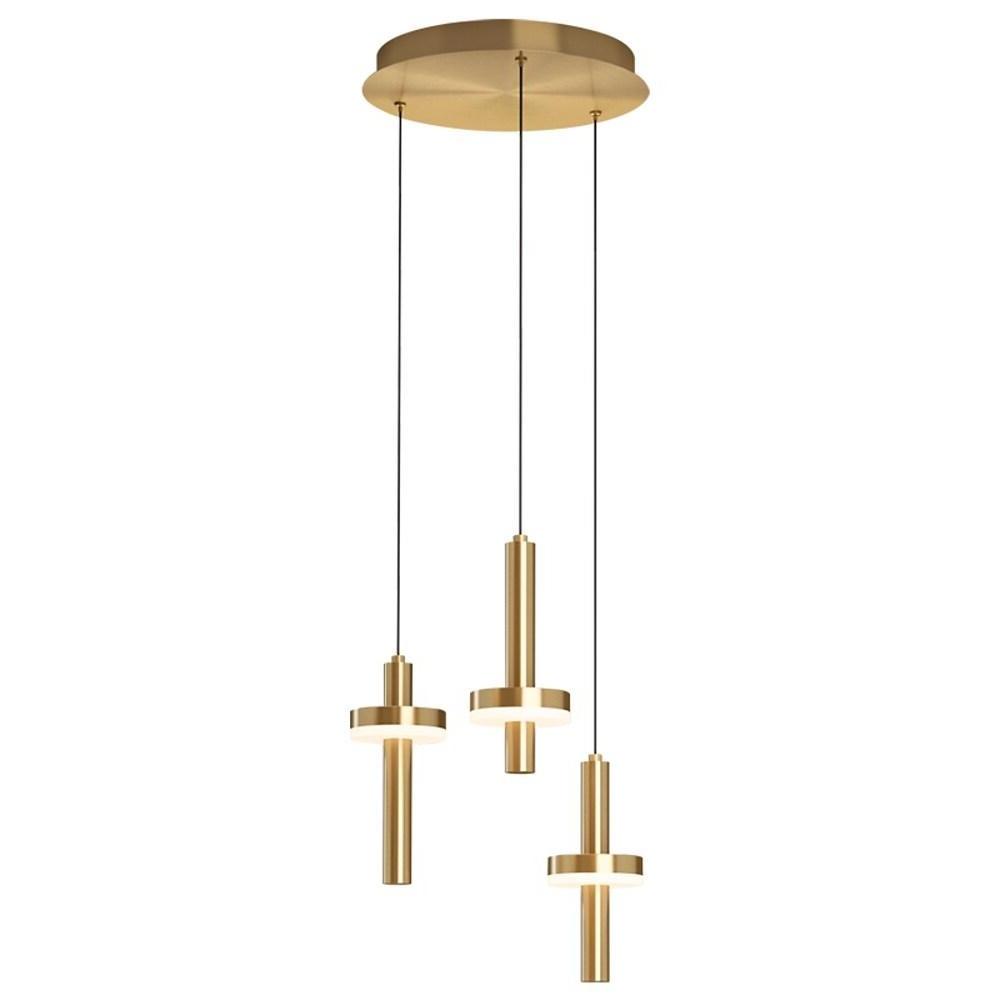 Modern Gold Cylinder LED Pendant Lighting for Kitchen Island and Living Room Adjustable Nordic Hanging Lamp