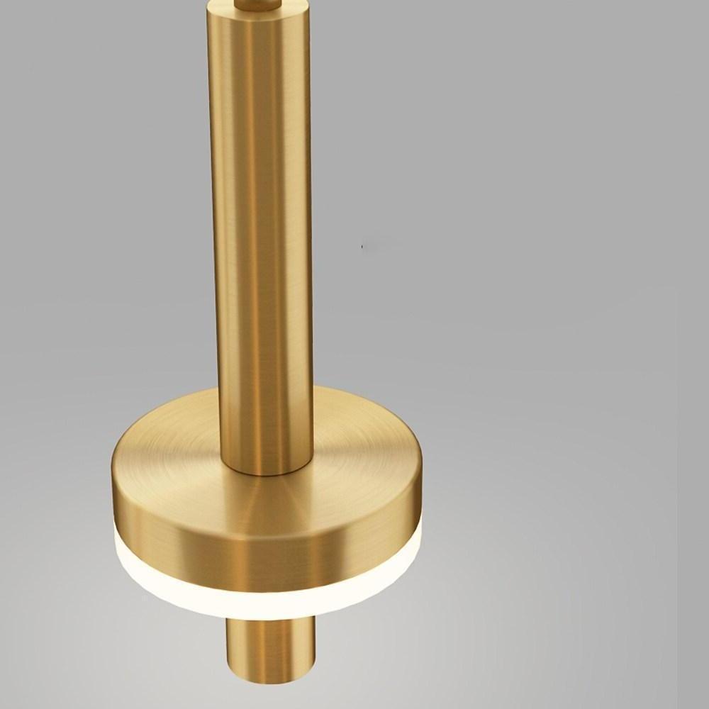 Modern Gold Cylinder LED Pendant Lighting for Kitchen Island and Living Room Adjustable Nordic Hanging Lamp