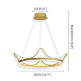 Modern Gold Geometric LED Pendant Light Nordic Hanging Island Chandelier for Dining Room Living Room