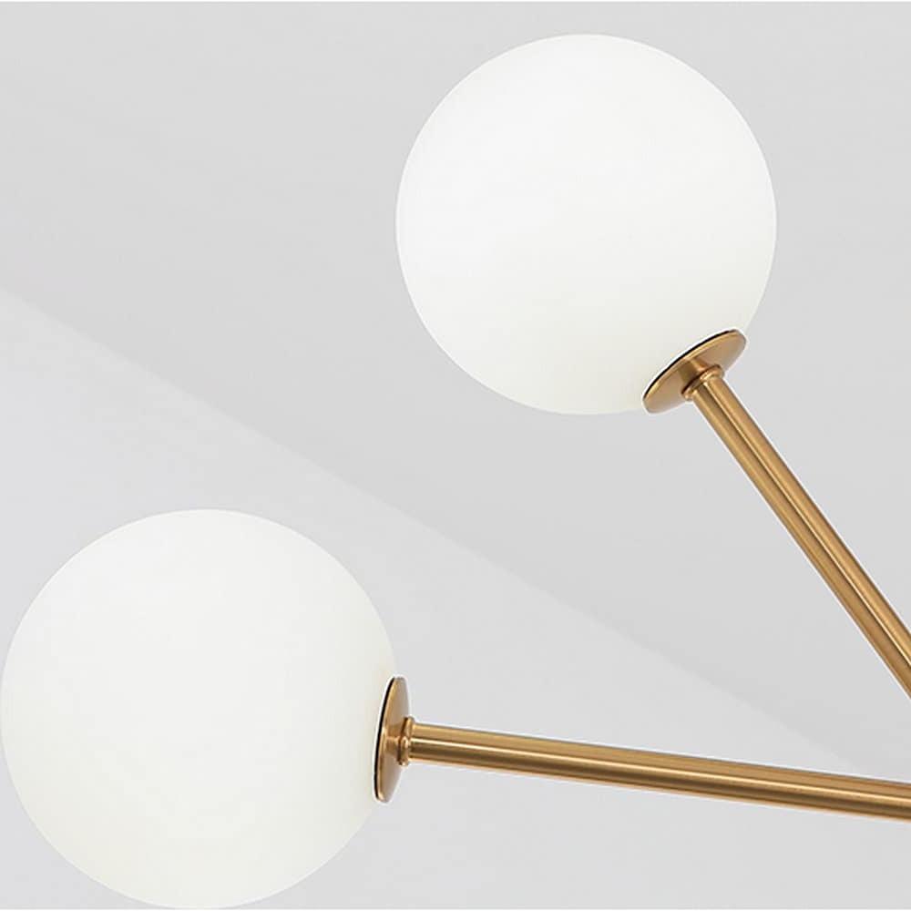 Modern Gold Geometric Sputnik Chandelier 4 Light LED Master Bedroom Ceiling Lighting
