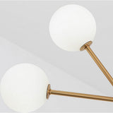 Modern Gold Geometric Sputnik Chandelier 4 Light LED Master Bedroom Ceiling Lighting