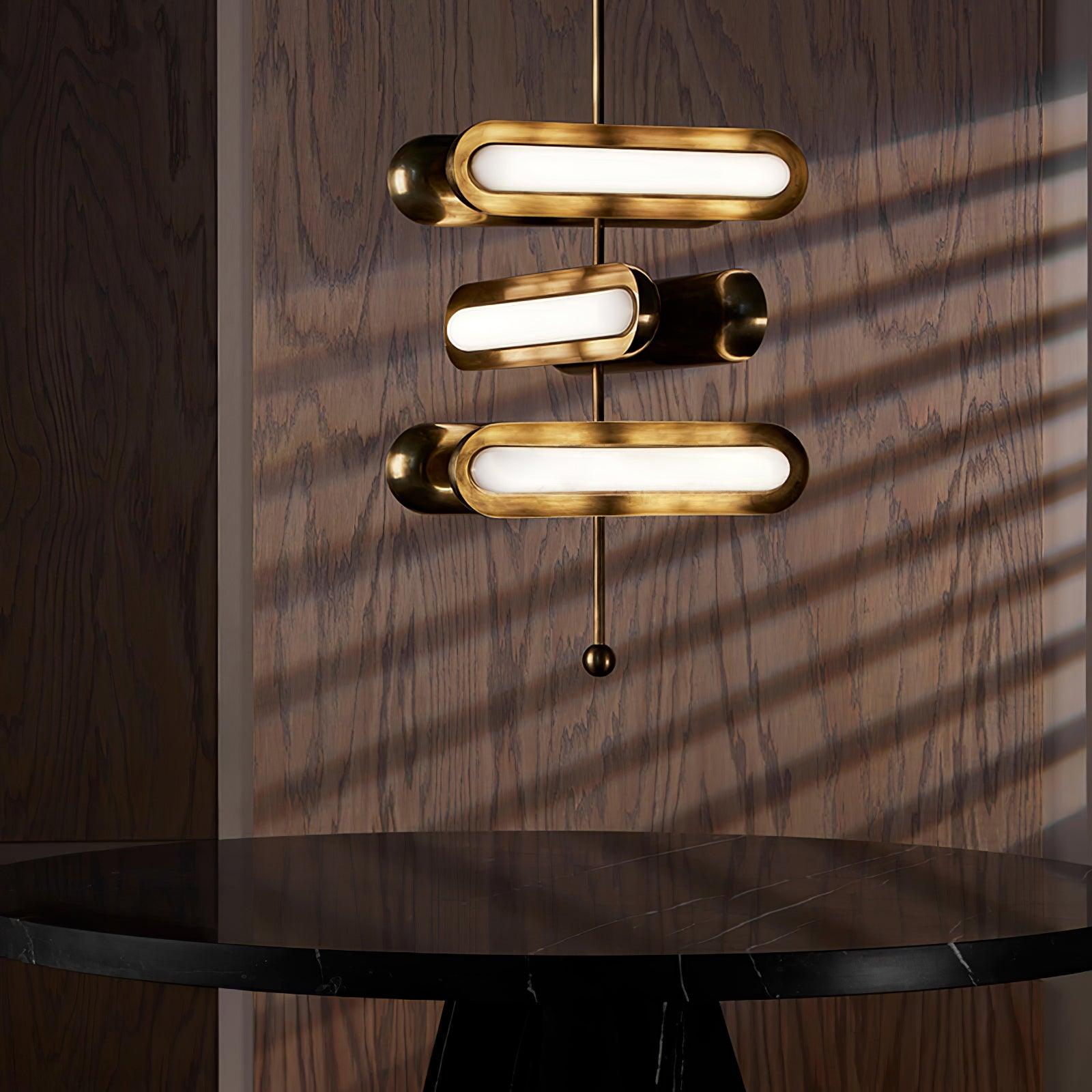 Modern Gold Glass Capsule LED Chandelier Pendant Light for Luxury Interiors
