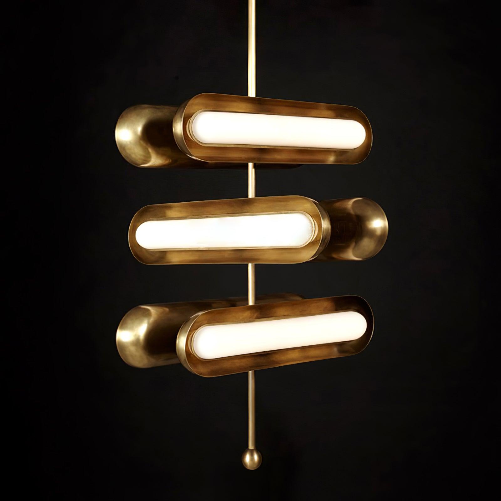 Modern Gold Glass Capsule LED Chandelier Pendant Light for Luxury Interiors