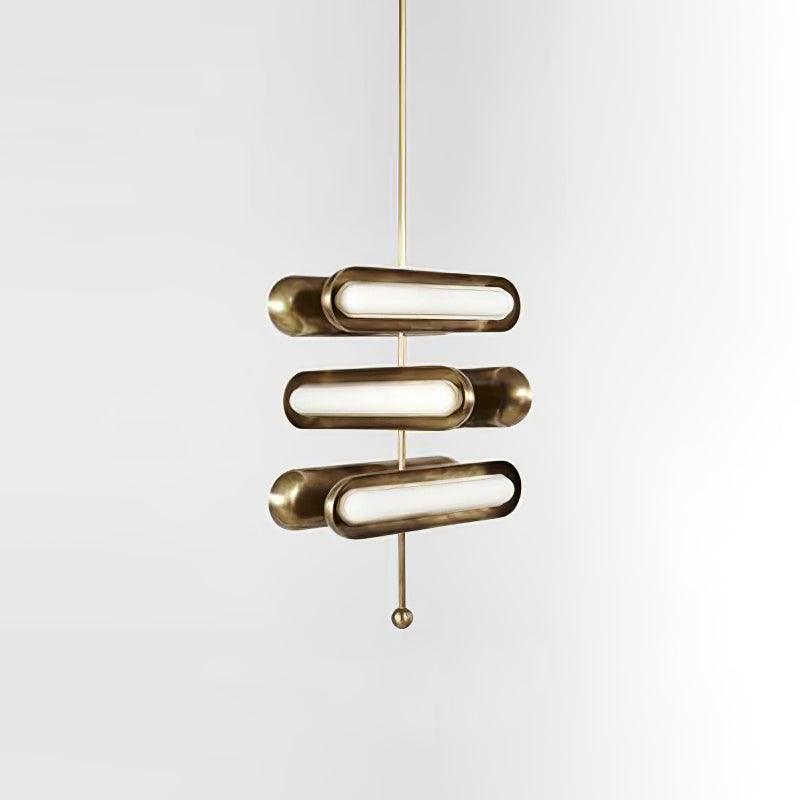 Modern Gold Glass Capsule LED Chandelier Pendant Light for Luxury Interiors