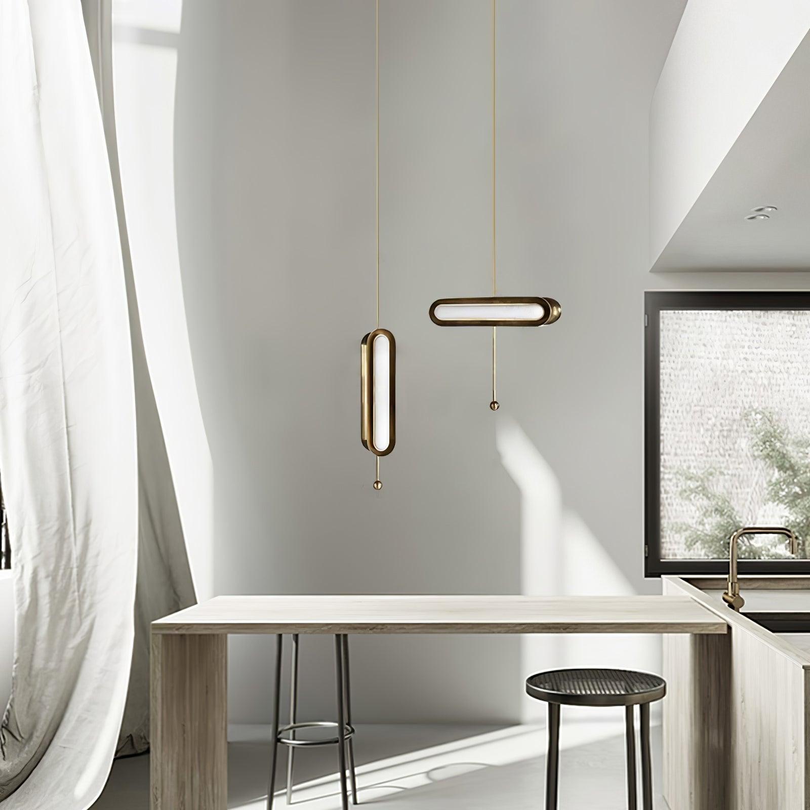 Modern Gold Glass Capsule LED Chandelier Pendant Light for Luxury Interiors
