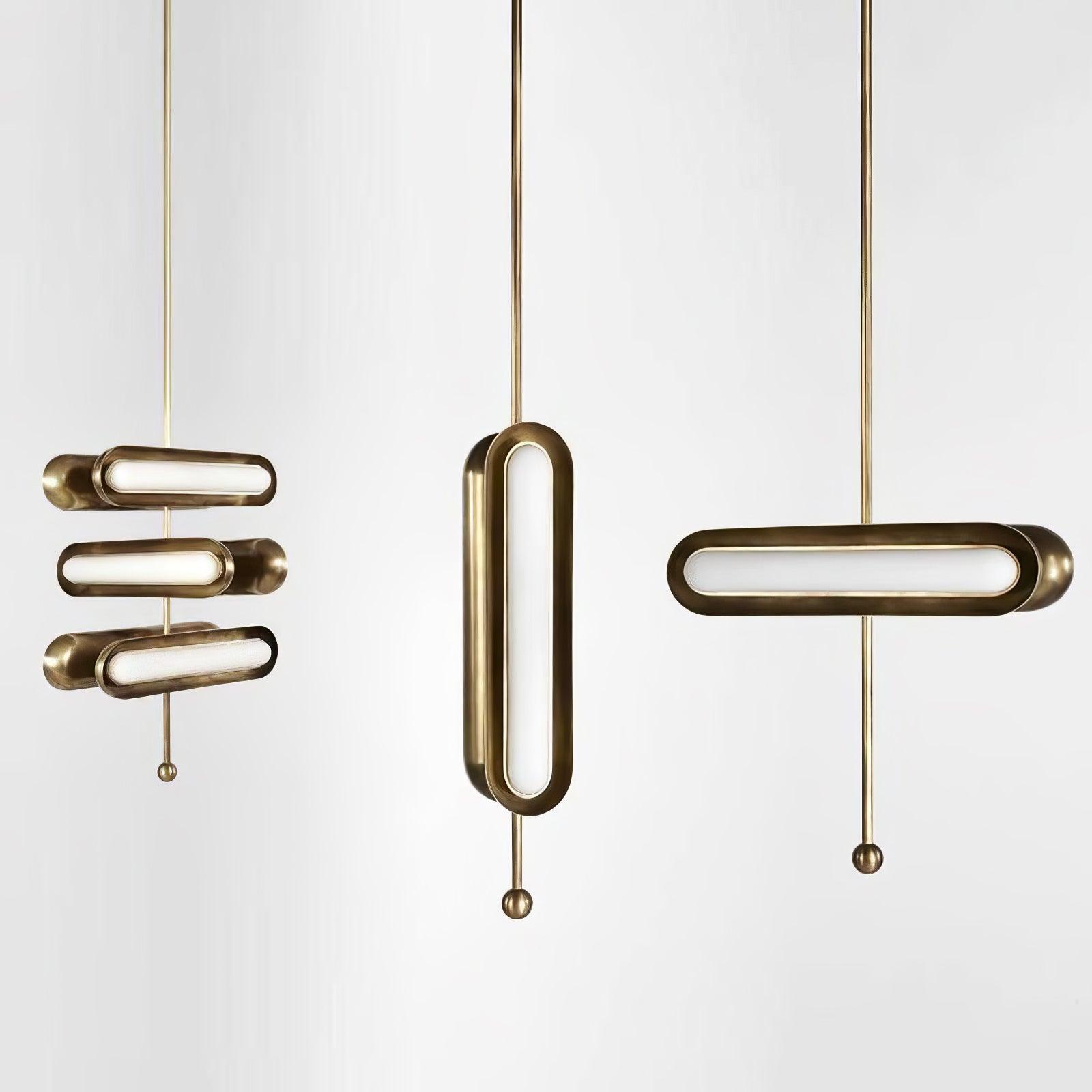 Modern Gold Glass Capsule LED Chandelier Pendant Light for Luxury Interiors