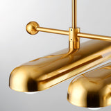Modern Gold Glass Capsule LED Chandelier Pendant Light for Luxury Interiors