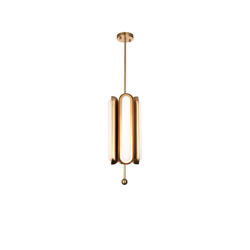 Modern Gold Glass Capsule LED Chandelier Pendant Light for Luxury Interiors