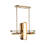 Modern Gold Glass Capsule LED Chandelier Pendant Light for Luxury Interiors