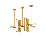 Modern Gold Glass Capsule LED Chandelier Pendant Light for Luxury Interiors