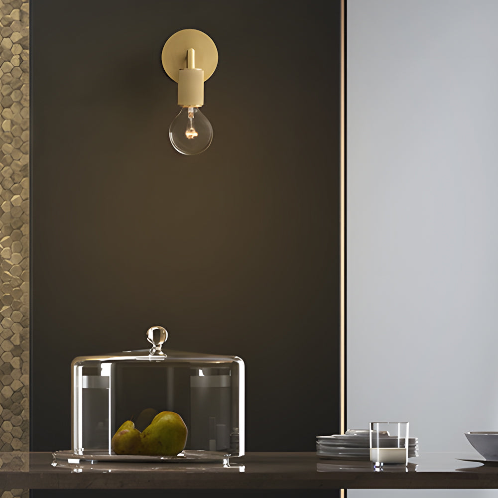 Modern Gold Glass Shade Wall Sconce LED Postmodern Minimalist Hardware Wall Lamp