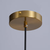 Modern Gold Globe Pendant Light with Semi White Glass Sphere for Kitchen and Dining Room