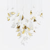 Modern Gold Leaf Chandelier Large Floating Leaves LED Ceiling Light Fixture