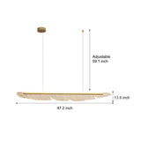 Modern Gold Leaf Feather LED Chandelier with 3 Step Color Dimming for Dining Room