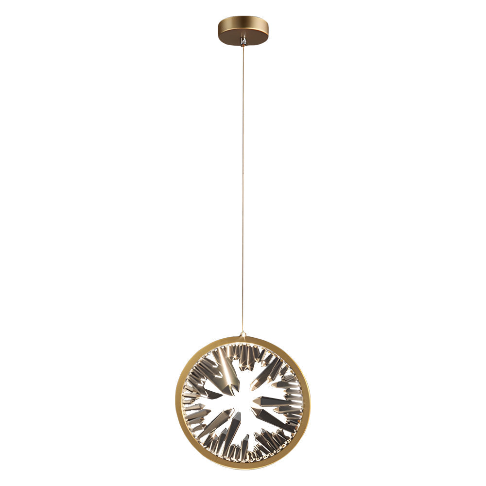Modern Gold LED Crystal Chandelier Multi Ring Lighting for Staircase and Entryway