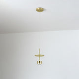 Modern Gold LED Pendant Light Industrial Metal Hanging Fixture for Kitchen Island