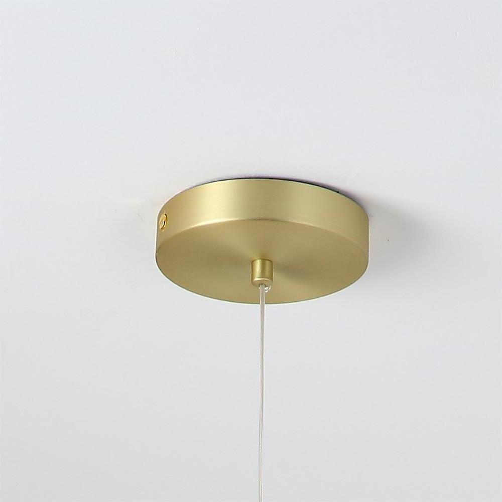 Modern Gold LED Pendant Light Industrial Metal Hanging Fixture for Kitchen Island