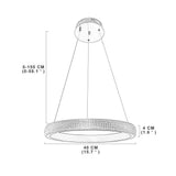 Modern Gold LED Ring Chandelier Minimalist Circular Pendant Light for Dining Room Kitchen