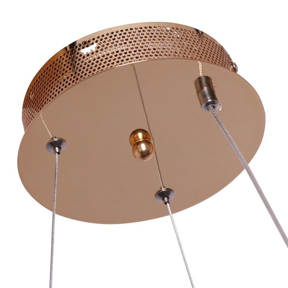 Modern Gold LED Ring Chandelier Minimalist Circular Pendant Light for Dining Room Kitchen