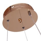Modern Gold LED Ring Chandelier Minimalist Circular Pendant Light for Dining Room Kitchen