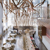 Modern Gold LED Spark Ball Pendant Light Spherical Fireworks Chandelier for Modern Interiors