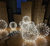 Modern Gold LED Spark Ball Pendant Light Spherical Fireworks Chandelier for Modern Interiors
