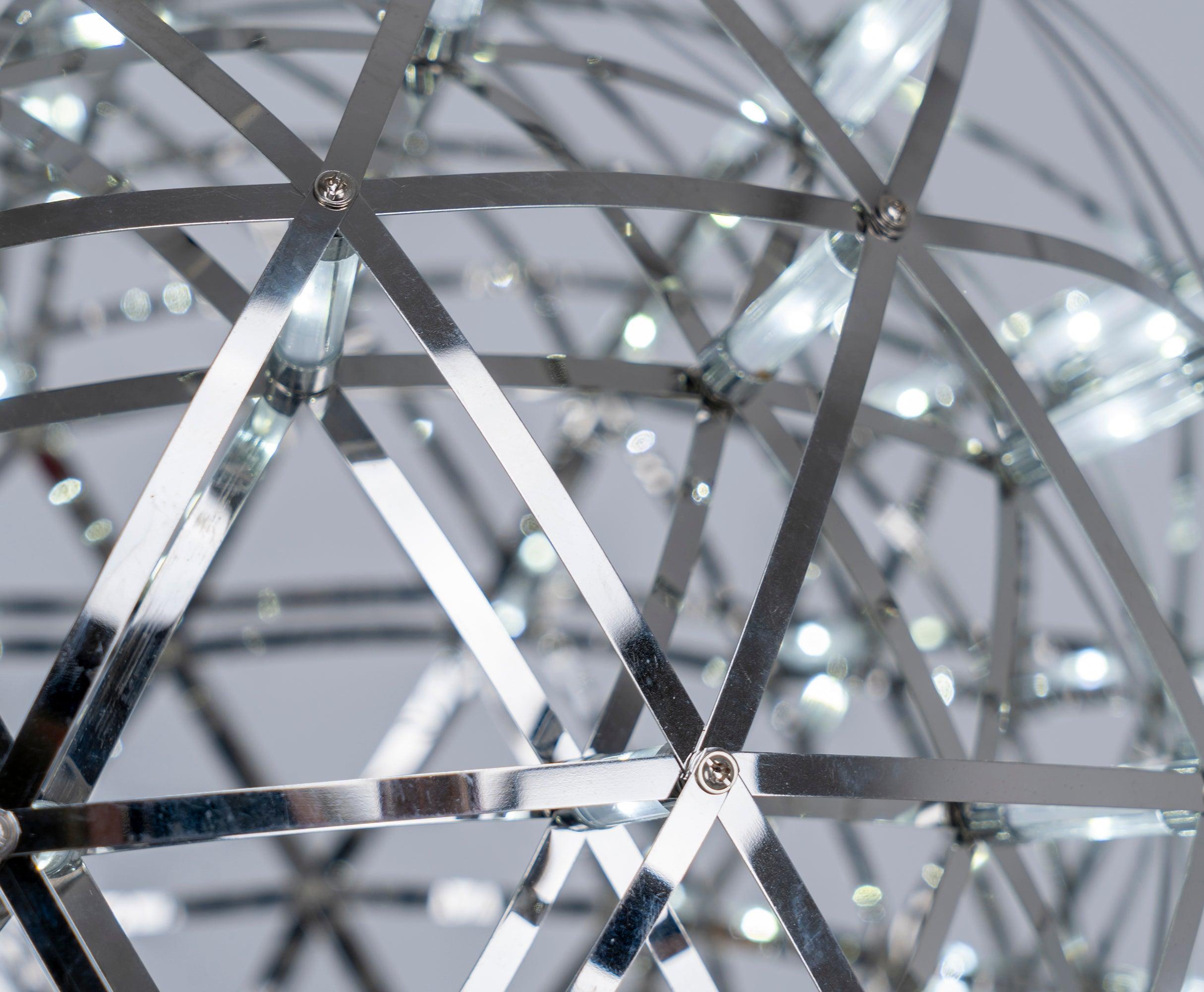 Modern Gold LED Spark Ball Pendant Light Spherical Fireworks Chandelier for Modern Interiors