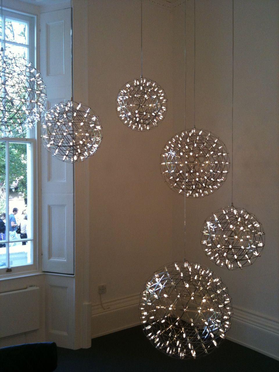 Modern Gold LED Spark Ball Pendant Light Spherical Fireworks Chandelier for Modern Interiors