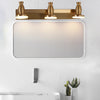 Modern Gold LED Vanity Light with 180 Degree Rotatable Heads and Adjustable Bathroom Wall Fixture