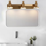 Modern Gold LED Vanity Light with 180 Degree Rotatable Heads and Adjustable Bathroom Wall Fixture