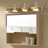 Modern Gold LED Vanity Light with 180 Degree Rotatable Heads and Adjustable Bathroom Wall Fixture