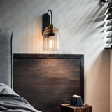 Modern Gold LED Wall Sconce with Wavy Glass Shade Elegant Round Funnel Indoor Lighting Fixture