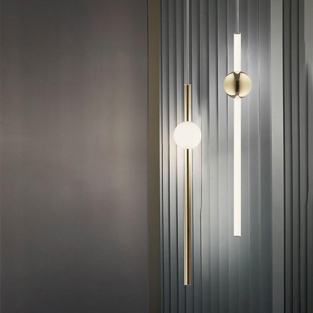 Modern Gold Linear Chandelier with Glass Spherical Shades for Dining Room and Kitchen Island