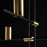 Modern Gold Metal Sputnik Chandelier 12 Light Geometrical Ceiling Pendant Lamp for Living Room