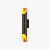 Modern Gold Minimalist Straight Wall Sconce Dual Light Fixture for Bedroom and Hallway