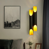 Modern Gold Minimalist Straight Wall Sconce Dual Light Fixture for Bedroom and Hallway