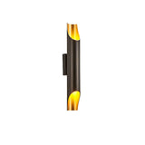 Modern Gold Minimalist Straight Wall Sconce Dual Light Fixture for Bedroom and Hallway