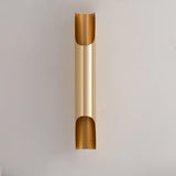 Modern Gold Minimalist Straight Wall Sconce Dual Light Fixture for Bedroom and Hallway
