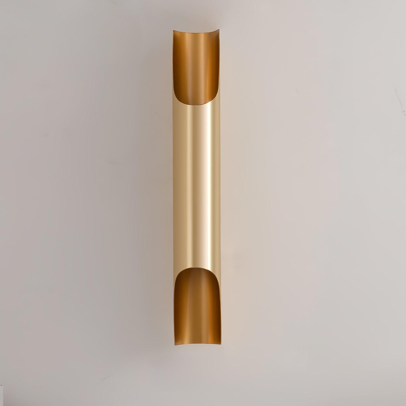 Modern Gold Minimalist Straight Wall Sconce Dual Light Fixture for Bedroom and Hallway